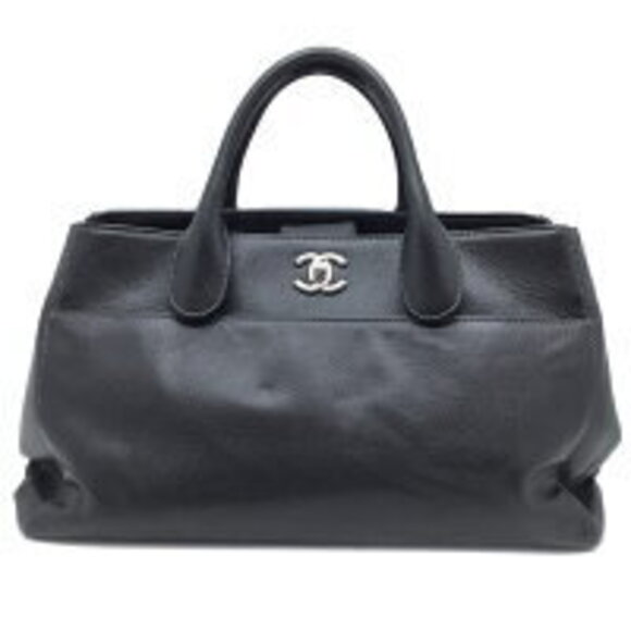 Chanel Handbags - Chanel Executive Tote Bag circa Caviar Skin Black Coco Mark